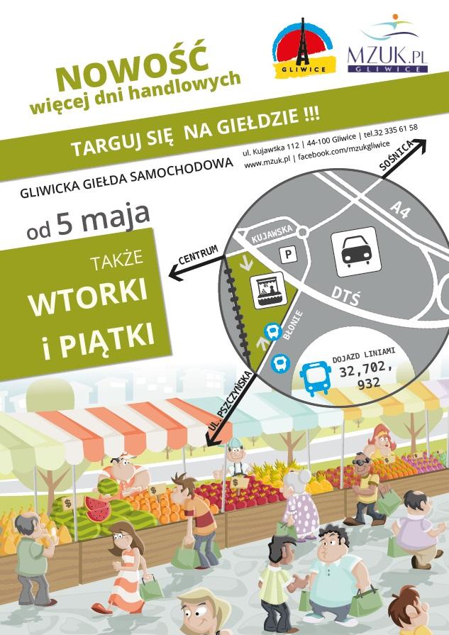 samochodowe. Dla kierowców przygotowano miejsca parkingowe.