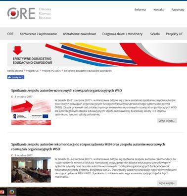 Plany Projekt: Efektywne doradztwo edukacyjnozawodowe Standardy realizacji doradztwa edukacyjnozawodowego Przykładowe programy Wzorcowe rozwiązania