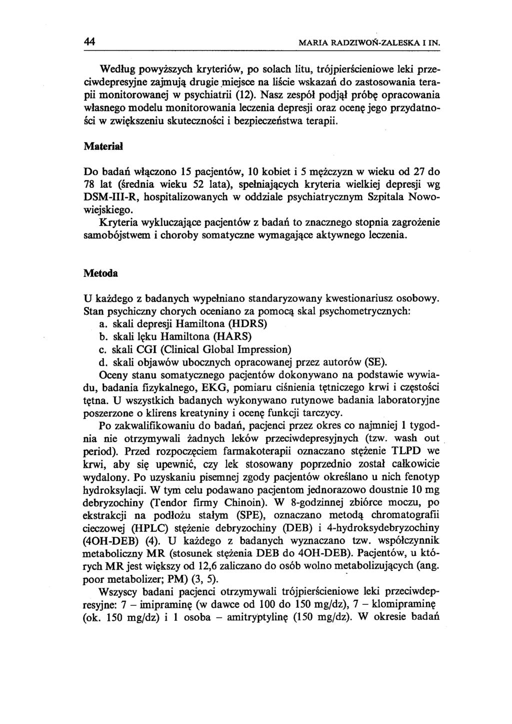 44 MARIA RADZIWOŃ-ZALESKA I IN.