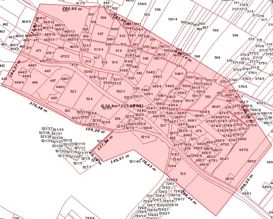 55,88 ha; Ludność podobszaru: 429