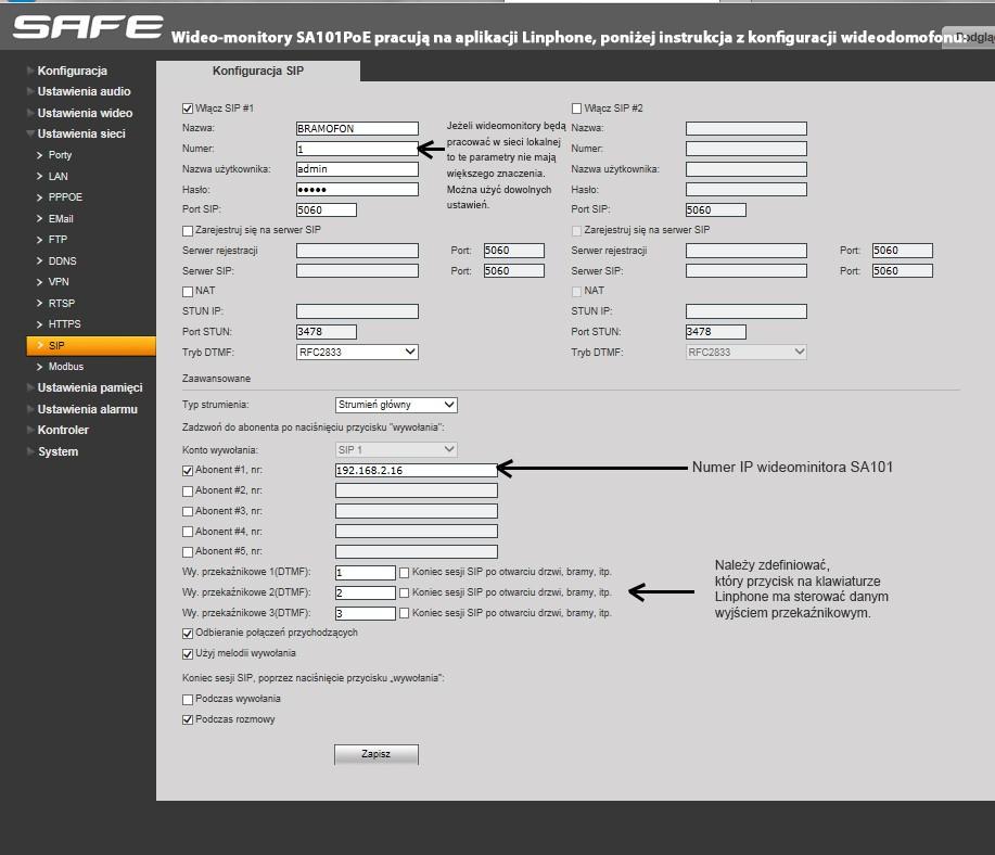 Instrukcja konfiguracji SA101IP/PoE Wideo-monitor SA101IP wyposażony jest w uchwyt montażowy do ściany oraz kartę Ethernet ze złączem RJ45 a na pokładzie zainstalowany jest standardowy system