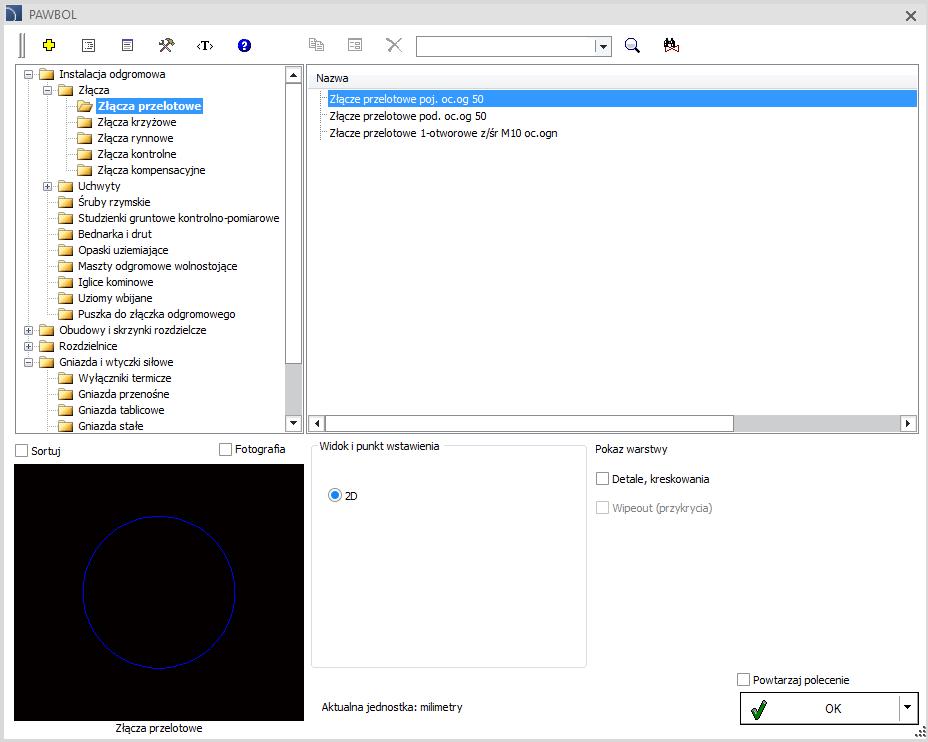 in.: elementy instalacji odgromowej, obudowy i