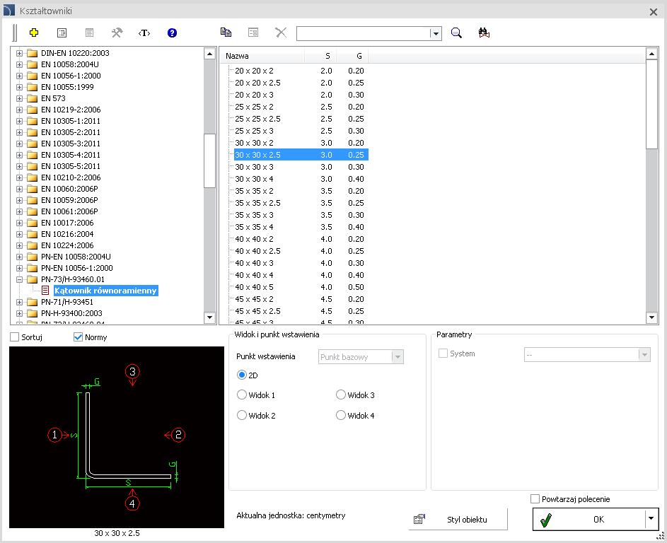 CADprofi Mechanical dodatkowe normy Do bibliotek programu wprowadzono