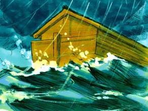 Gdy arka osiadła na górach, po czterdziestu dniach, Noe