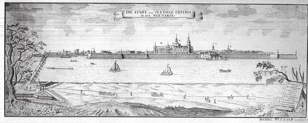 Tafel 32: Königsberg In Der Neumarck Daniel Petzold Delineavit [CHOJNA] 425 x 165 (340 x 135) Ujęcie od południowego zachodu.