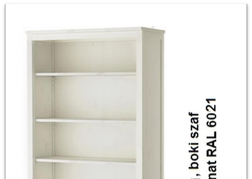 Strona 99 brakująca ilustracja regału A.23: Poz.A.23 regał (90x200)cm na czasopisma i książki w Sortowni i za ladą 2 (M5) typu IKEA - 2szt Strona 101 [Poz.A.26 stanowiska komputerowe z półką na komputer (120x60)cm dla czytelników.