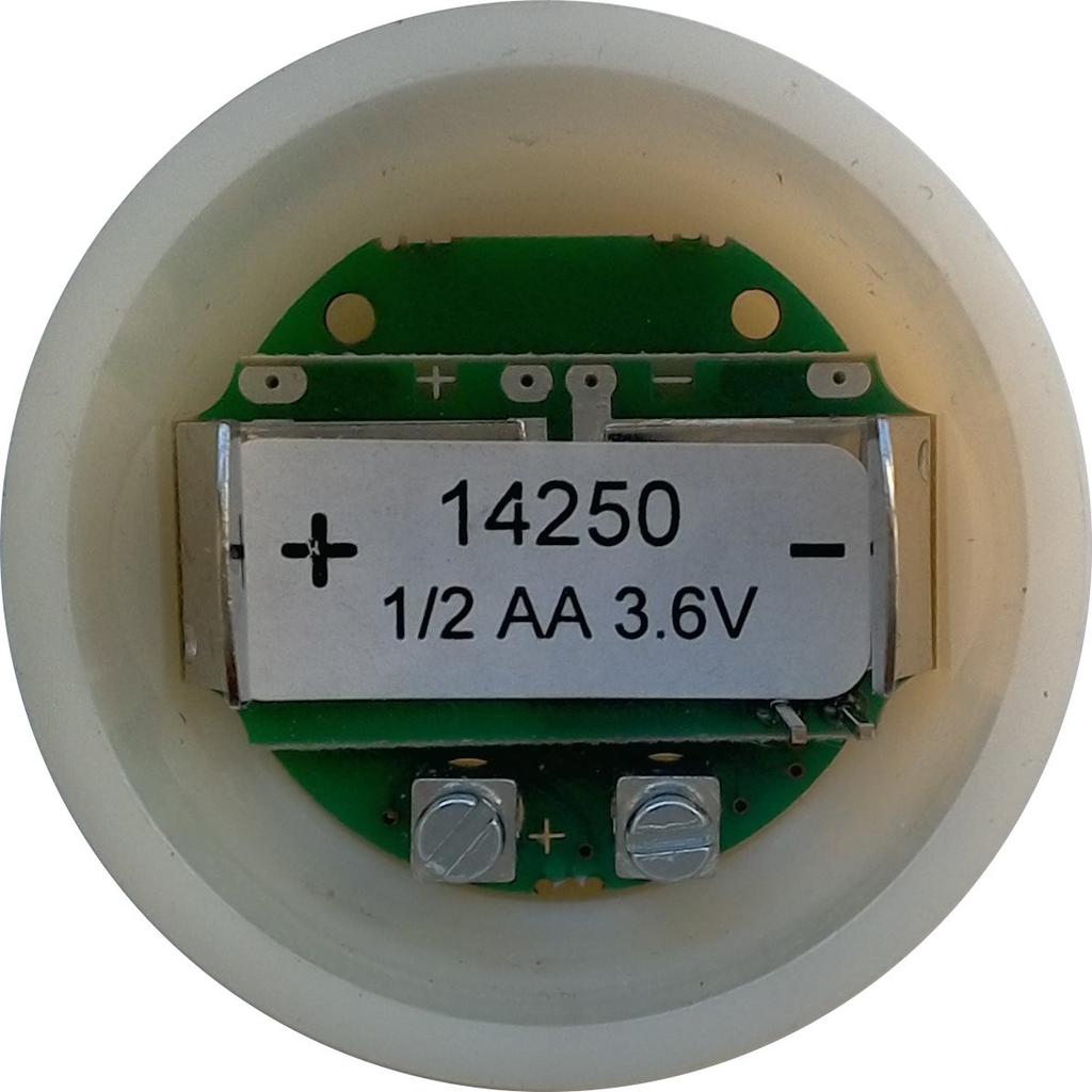 3. Wymiana baterii Bateria 14250 (1/2 AA) zasilająca inode Care Sensor TC powinna działać do 36 miesięcy. W rzeczywistości szybkość jej zużycia zależy jednak od wielu czynników np.