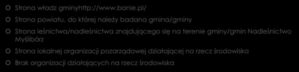 Czy w wymienionych poniżej źródłach można znaleźć informację o funkcjonowaniu gminy na badanym obszarze Natura 2000? (tak/ nie/ nie dotyczy). Podaj link do źródła, na które się powołujesz.