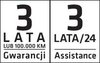 holowanie do najbliższego autoryzowanego serwisu (szczegóły w regulaminie Assistance) oraz, w niektórych przypadkach, zapewnienie transportu zastepczego.