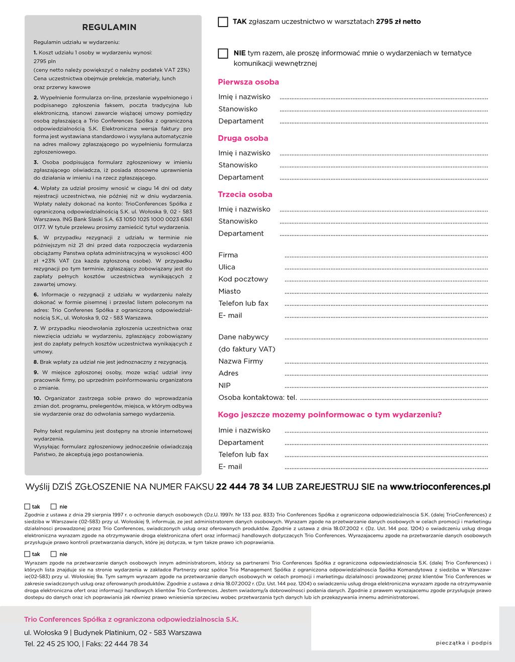 REGULAMIN Regulamin udziału w wydarzeniu: 1.