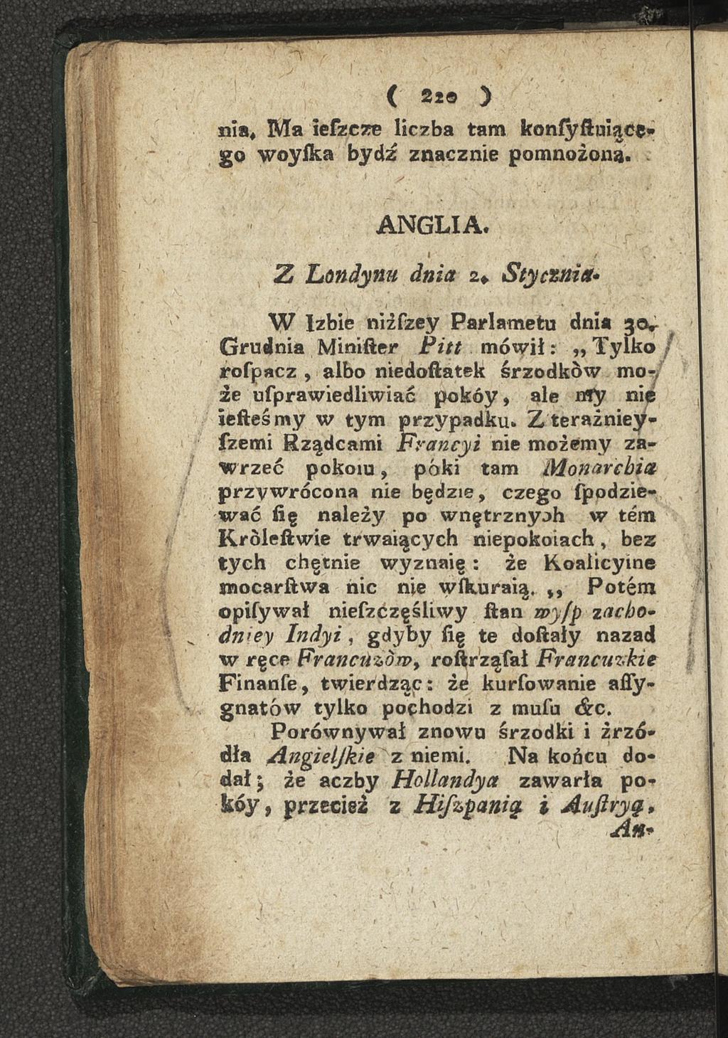 ( 2se ) nia, Ma ieſzcze liczba tam konſyftuiącego woyfka bydź znacznie pomnożona. ANGLIA.