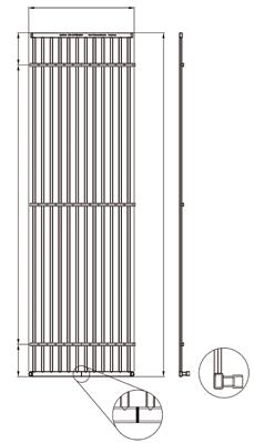 Długość panelu w cm Detal Odejście a Podział - patrz tabela 15cm Długość panelu w cm 15cm Szerokość panelu w cm + 1,05 cm a 15cm a a Detal Odejście a Przerywacz przepływu aquatherm black