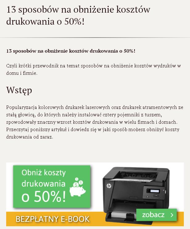 8. WERSJA DO DRUKU Jeżeli drukujesz coś ze strony internetowej, skorzystaj z wersji do druku.