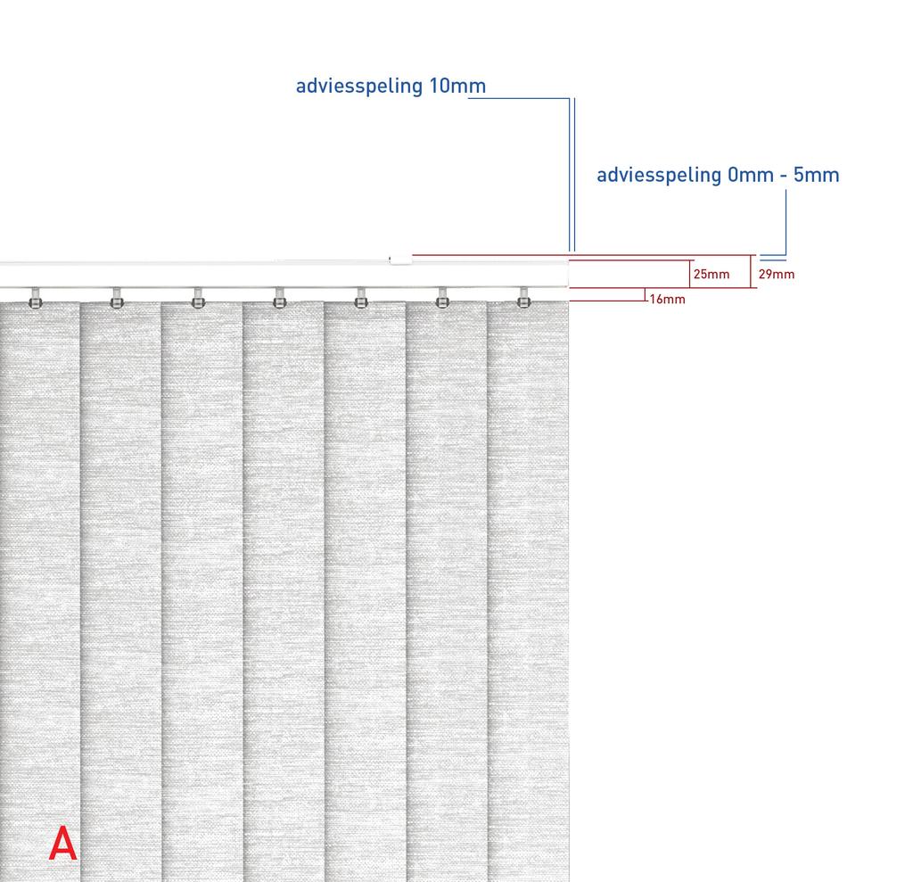zalecany luz 10mm zalecany luz 0mm - 5mm 25mm 16mm 29mm Zalecany luz na wysokość Odległość między dołem lameli a podłogą lub parapetem powinna wynosić 10mm.