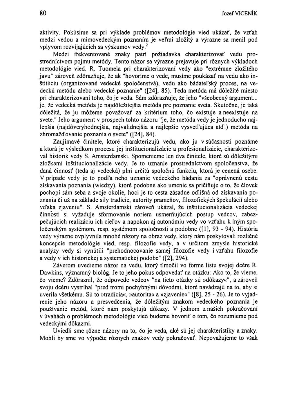 80 Jozef VICENÍK aktivity.