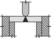 Karby wzdłużne w spoinach czołowych (linia ciągła blachy; linia punktowo-kreskowa rury): a) karb wzdłużny w licu spoiny, b) karb wzdłużny w grani spoiny ig. 8.