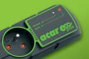 acar eco plus po wy³¹czeniu g³ównego odbiornika (pod³¹czonego do gniazda MASTER) wykrywa spadek poboru energii i automatycznie od³¹cza zasilanie odbiorników podpiêtych do gniazd SLAVE.