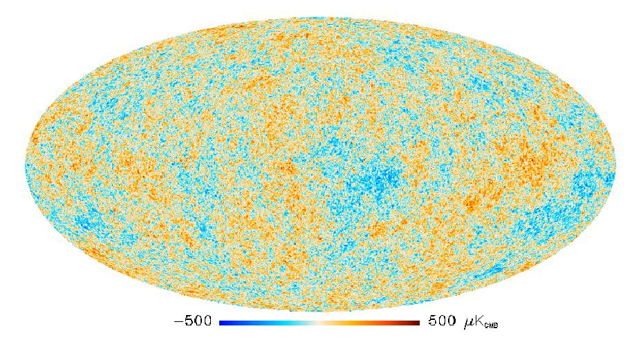 Planck Mapa mikrofalowego nieba misji Planck (2009-2013).