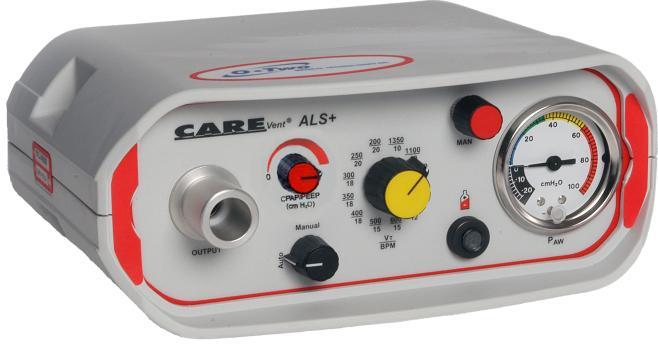 CAREvent ALS+CPAP ALS+CPAP RESPIRATOR CAREvent ALS+CPAP 01CV4000+CPAP Pneumatyczny respirator transportowy CAREvent ALS+CPAP, umożliwia prowadzenie wentylacji ręcznej i automatycznej u osób od ok.