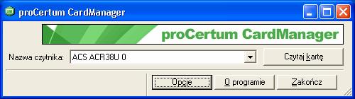 4. Uruchomienie aplikacji procertum CardManager W celu uruchomienia aplikacji procertum CardManager z menu Start należy wybrać procertum CardManager.