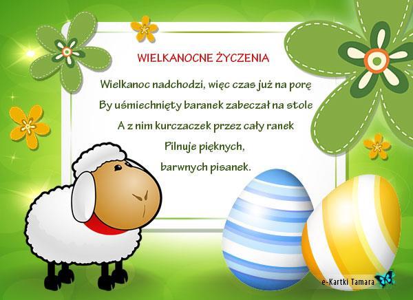 Do koszyczka wkładamy: baranka symbol zmartwychwstałego Chrystusa, jajka symbol rodzącego się życia, chrzan symbol siły, wędlina symbol płodności i dostatku, ser symbol zdrowia dla zwierząt