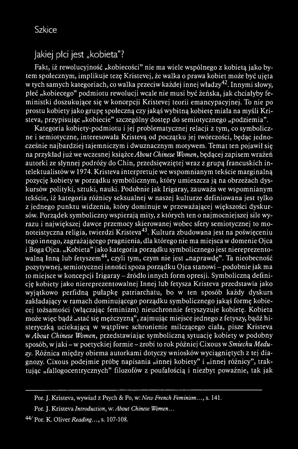 Jakiej płci jest kobieta"?
