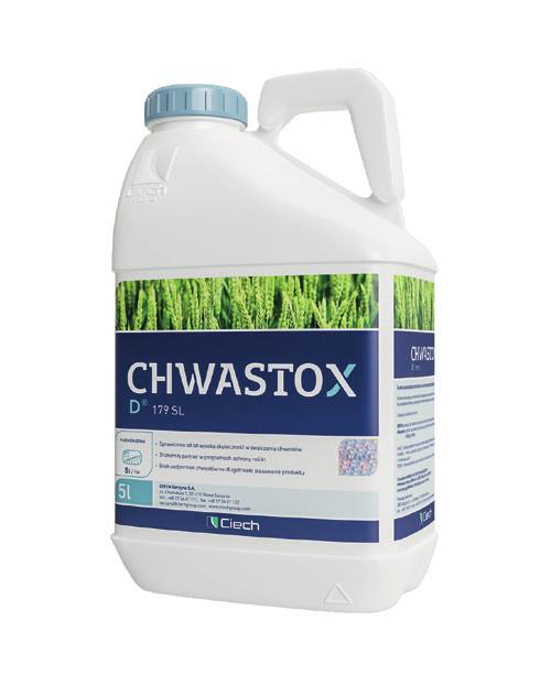 CHWASTOX D 179 SL jest środkiem chwastobójczym, w formie płynu do sporządzania roztworu wodnego, stosowanym nalistnie, przeznaczonym do zwalczania uciążliwych, jednorocznych dwuliściennych w pszenicy