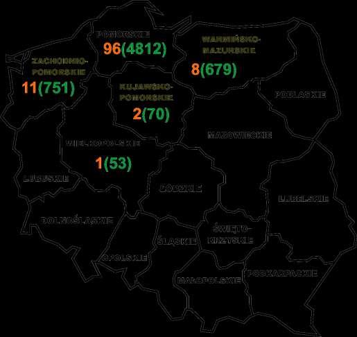 województwach (stan na dzień 15.05.