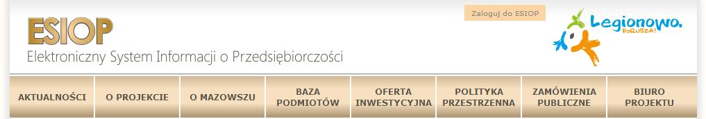 Rejestracja w serwisie: Aby utworzyć konto w serwisie, należy otworzyć w przeglądarce internetowej stronę www.esiop.legionowo.pl, a następnie kliknąć przycisk umieszczony w prawym górnym rogu ekranu.