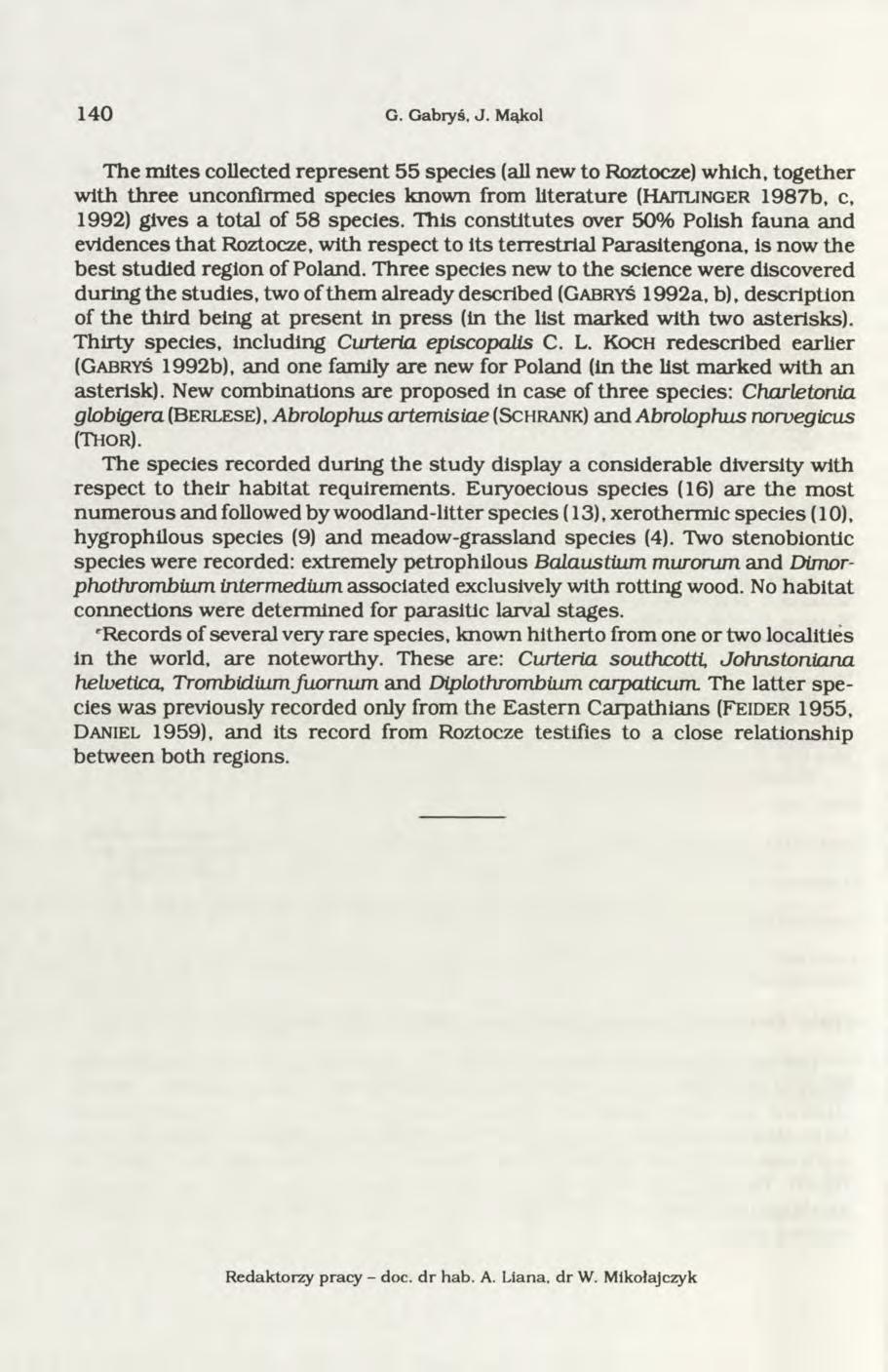 1 4 0 G. Gabryś, J.
