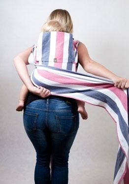 Make sure your baby is placed symmetrically on your back.