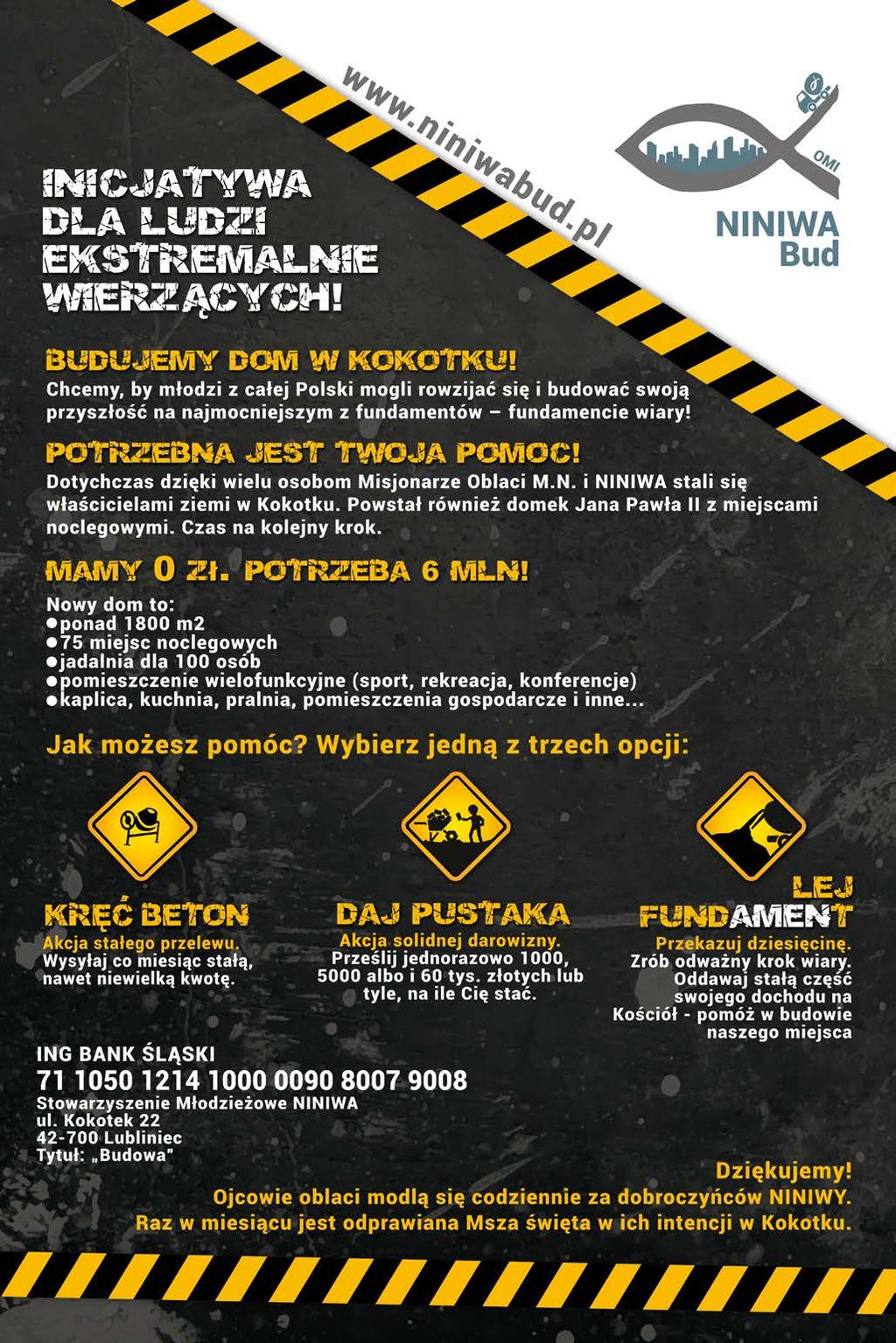 ING BANK ŚLĄSKI 71 1050 1214 1000 0090 8007 9008 Stowarzyszenie