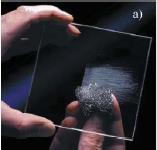 powłoki ochronne Komercyjna hybrydowa warstwa ochronna (RMSIL): połowa płytki ze szkła pokryta jest warstwą ABRASIL