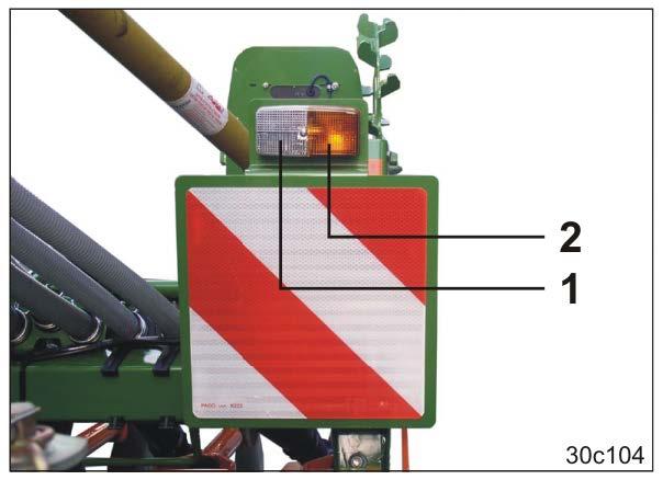 25/... (1) 2 światła pozycyjne skierowane do przodu (2)