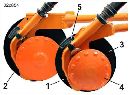 5.9 Redlice Control RoTeC oraz RoTeC+ (wyposażenie do wyboru) Budowa i działanie Siewniki z redlicami Control RoTeC (Rys. 58/1) i RoTeC+ (Rys. 58/2) nadają się do siewu po orce i siewu w mulcz.