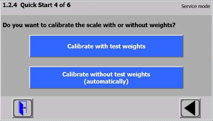 Wybór metody kalibracji Moduł można kalibrować na dwa sposoby: używając referencyjnych obciążników bez