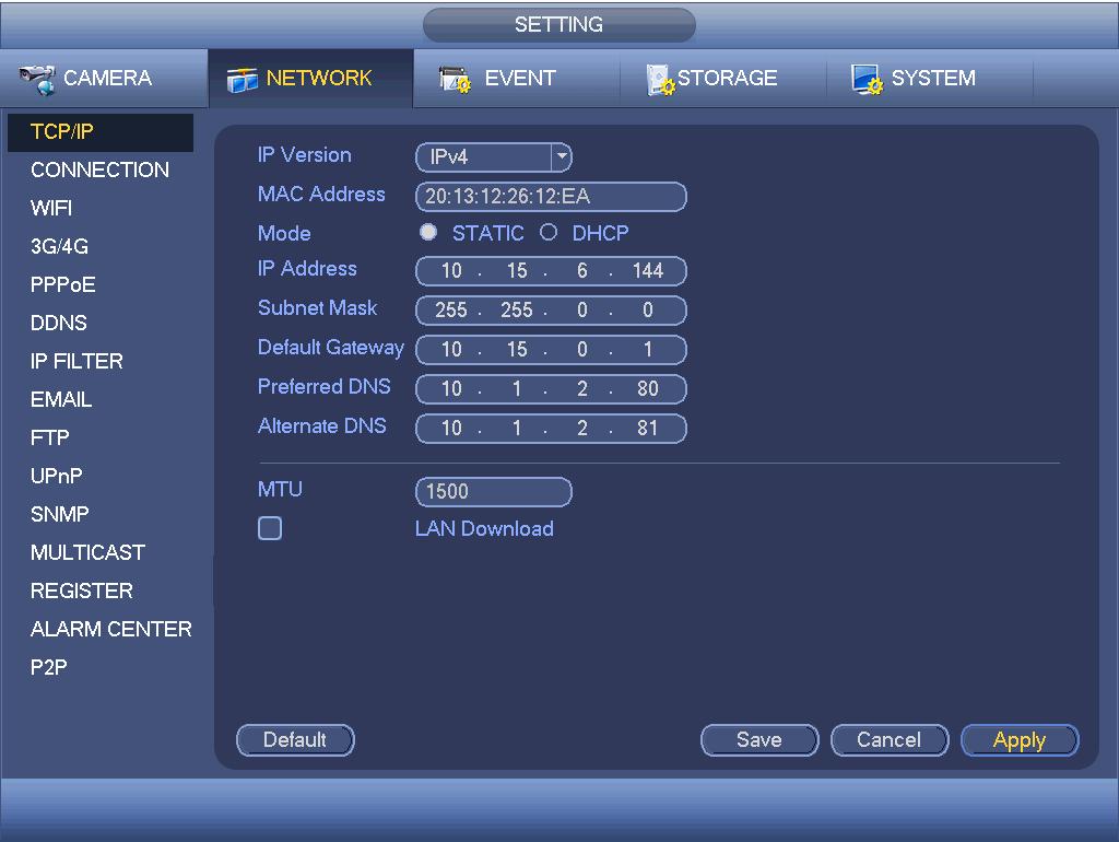 Ilustracja 2-14 Ilustracja 2-15 2.10 PTZ 2.10.1 Konfiguracja PTZ Main Menu->Setting->System->PTZ (Menu główne->ustawienia->system->ptz) - pokaże się następujący interfejs. Patrz Ilustracja 2-16.