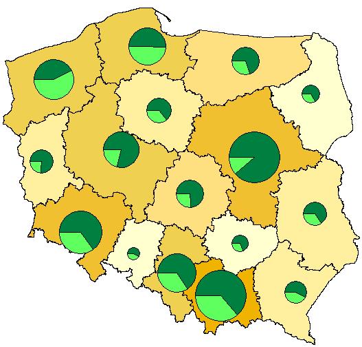 hotelowych obserwowano w województwie mazowieckim (55,2%), małopolskim (47,7%) i zachodniopomorskim (47,5%) a najmniejszy w podkarpackim (32,2%).