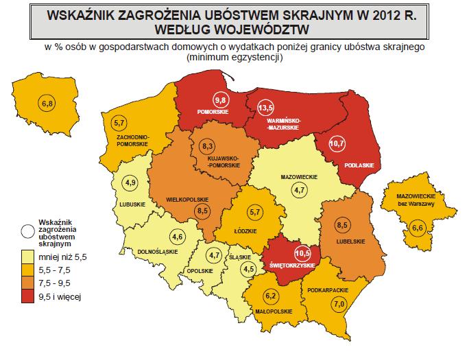 Źródło: Jakość życia, kapitał społeczny, ubóstwo i wykluczenie