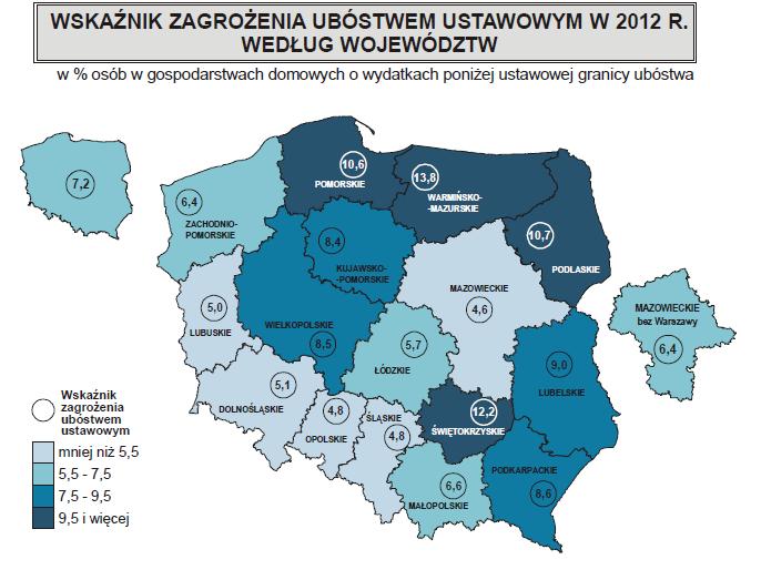 Źródło: Jakość życia, kapitał społeczny, ubóstwo i wykluczenie