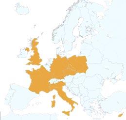 rozwiniętych do innych regionów europejskich. Zasięg programu obejmuje całe terytorium Unii Europejskiej, a także Norwegię i Szwajcarię.