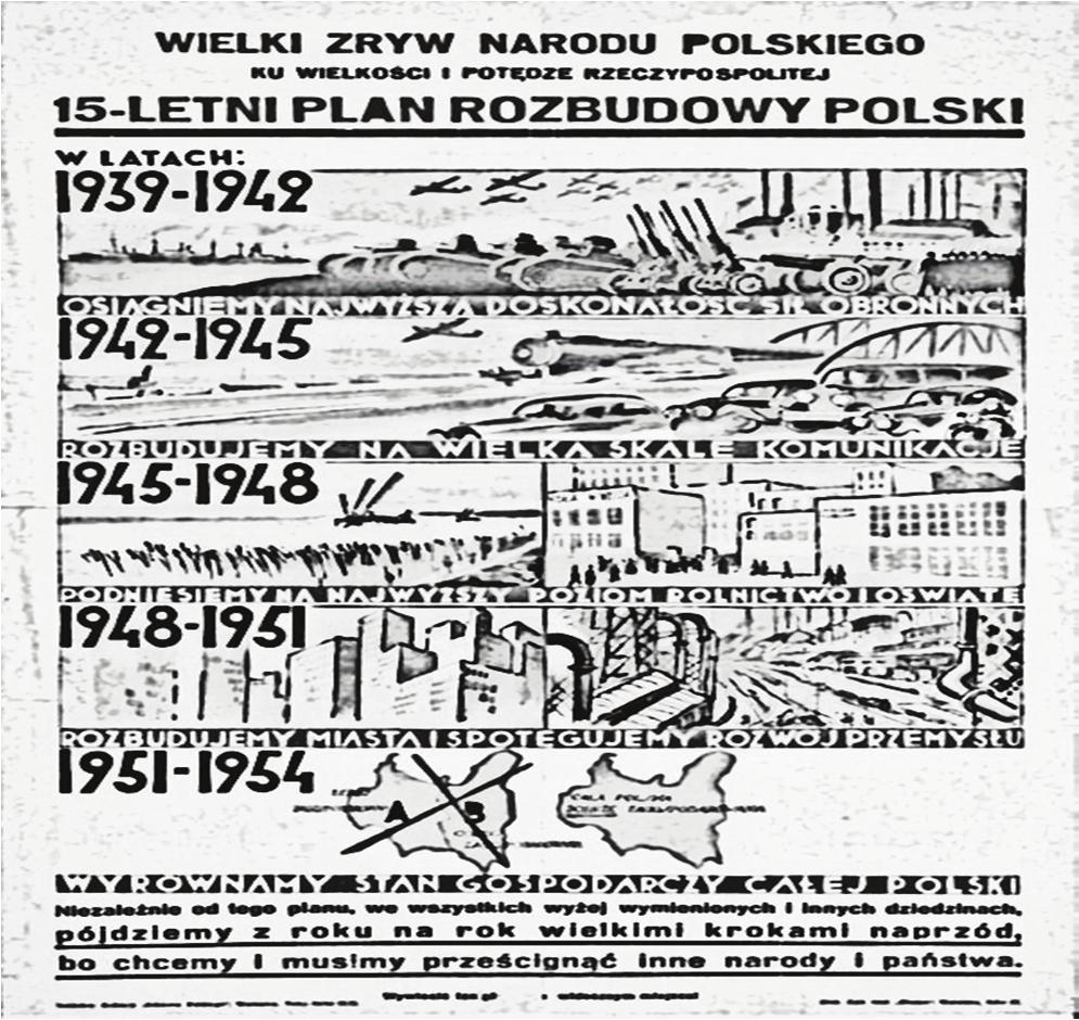 Przemysłowe peryferia. Polska Północno-Wschodnia 105 15-letni Plan Rozbudowy Polski RYSUNEK 2. Źródło: [Plan 15-letni]. Cały obszar północno-wschodni wchodził w skład Polski B.