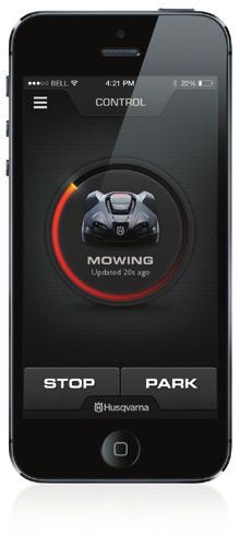AUTOMOWER CONNECT DO PEŁNEJ KONTROLI WYSTARCZY SMARTFON 2 LATA DARMOWYCH POŁĄCZEŃ KOSIARKI Z WŁAŚCICIELEM Aplikacja do pobrania z Appstore i GooglePlay.