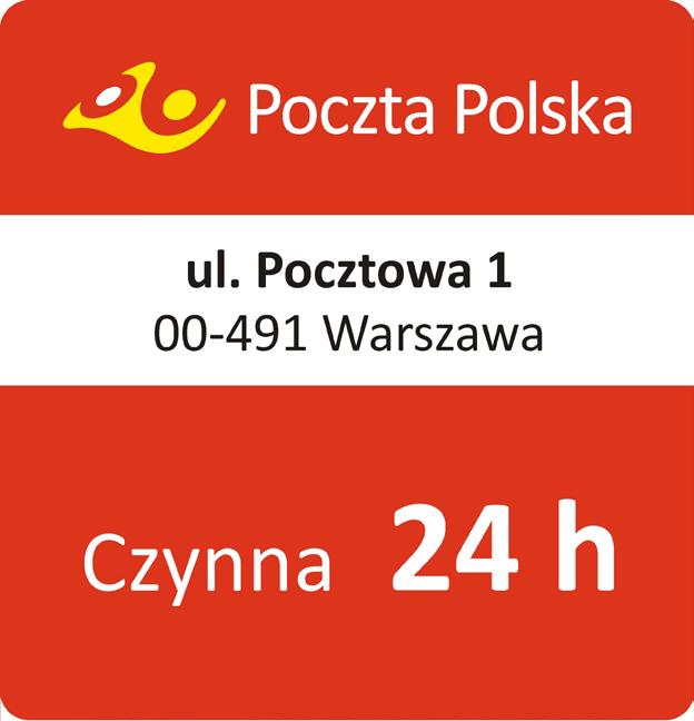 ok 44cm wersja dla Urzędu Pocztowego czynnego całą