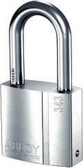 6 The ABLOY Pa PL343, PL343/50 BRASS PADLOCK WITH REMOVABLE CORE Brass padlock with removable cylinder core.