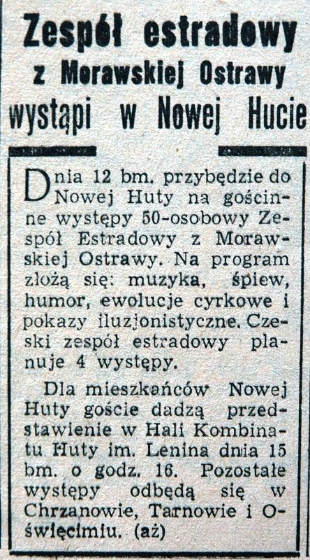 Echo Krakowa 1956, nr 48, 26 II, str. 3 Tutaj zapowiedź. A o koncercie pisałam już wcześniej!