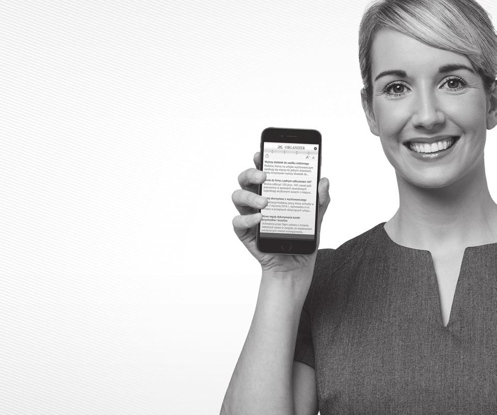 www.infororganizer.pl Najszybsze odpowiedzi Mobilny INFORorganizer to najszybszy dostęp do aktualności dla księgowych.