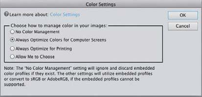 W polu Color matching settings, For display wybierz Use the OS settings i kliknij OK.