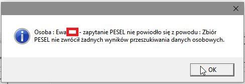 O wysyłce wszystkich zapytań użytkownik zostanie poinformowany odpowiednim komunikatem: Uwaga!