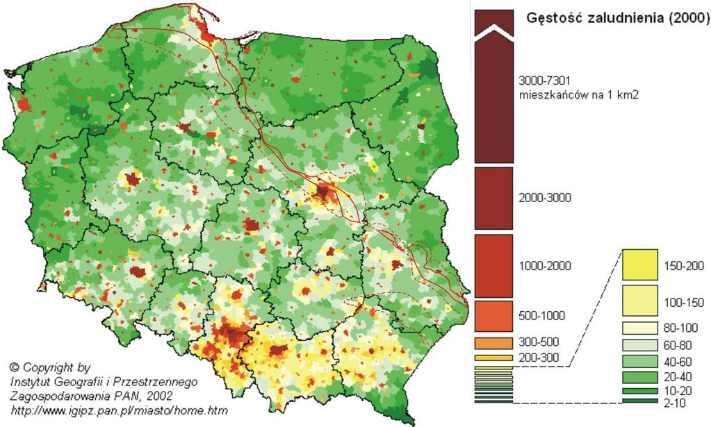 surface use concerns population density density of population agriculture vs industrialized